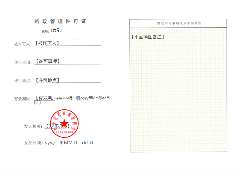 路政管理許可證